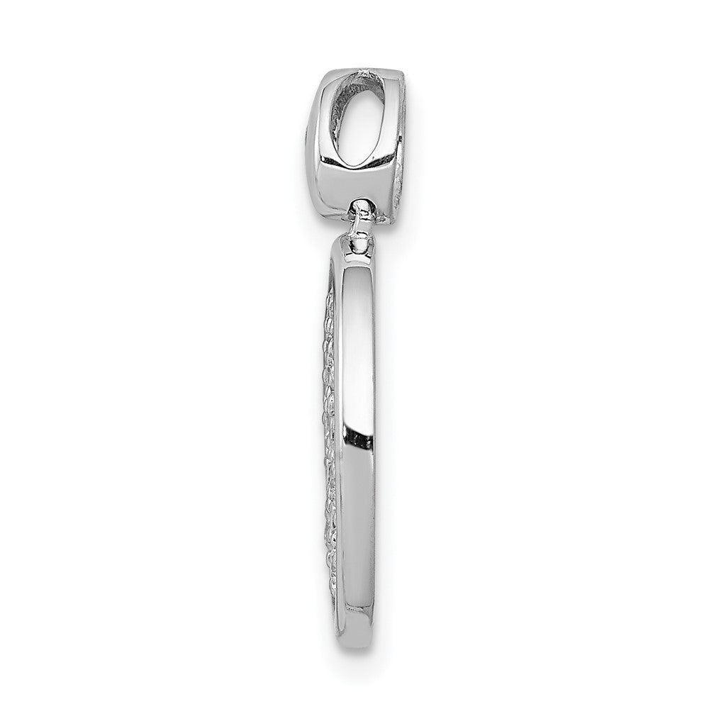 14k White Gold 1/2ct. Diamond Fancy Oval Pendant