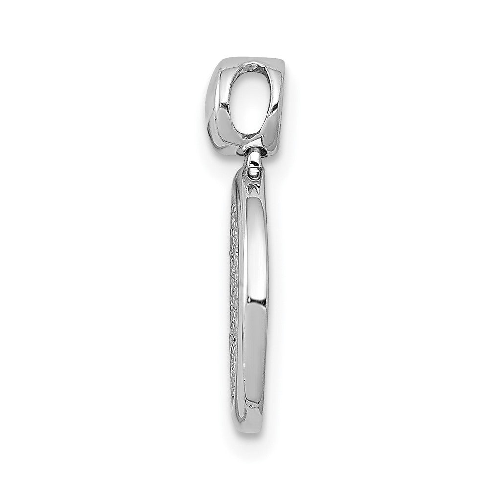 14k White Gold 1/4ct. Diamond Fancy Circle Pendant