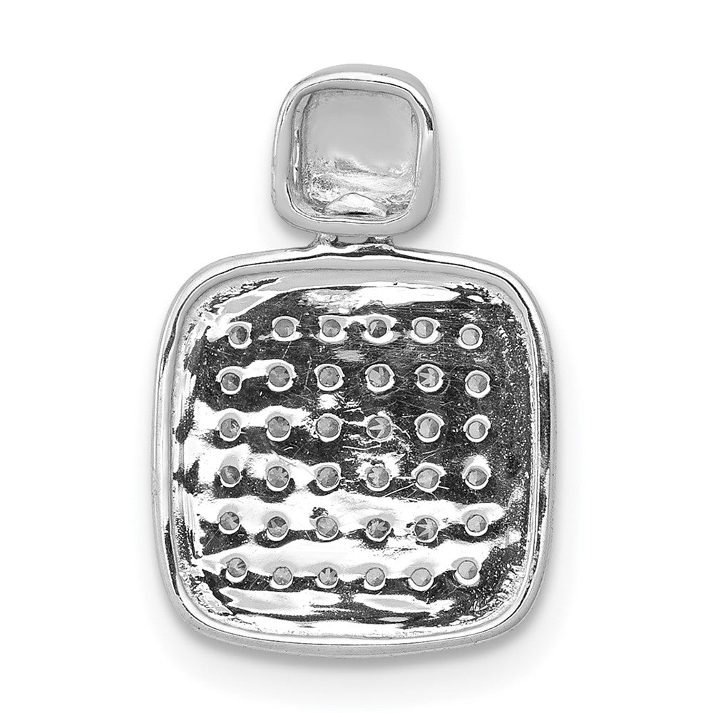 14k White Gold 1/4ct. Diamond Fancy Square Pendant