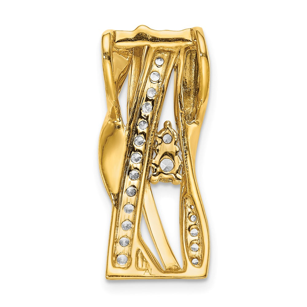 14k 1/2ct. Diamond Fancy Curves Chain Slide