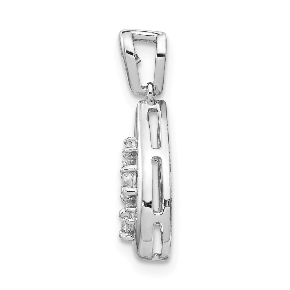 14k White Gold 3/8ct. Diamond Fancy Teardrop Pendant