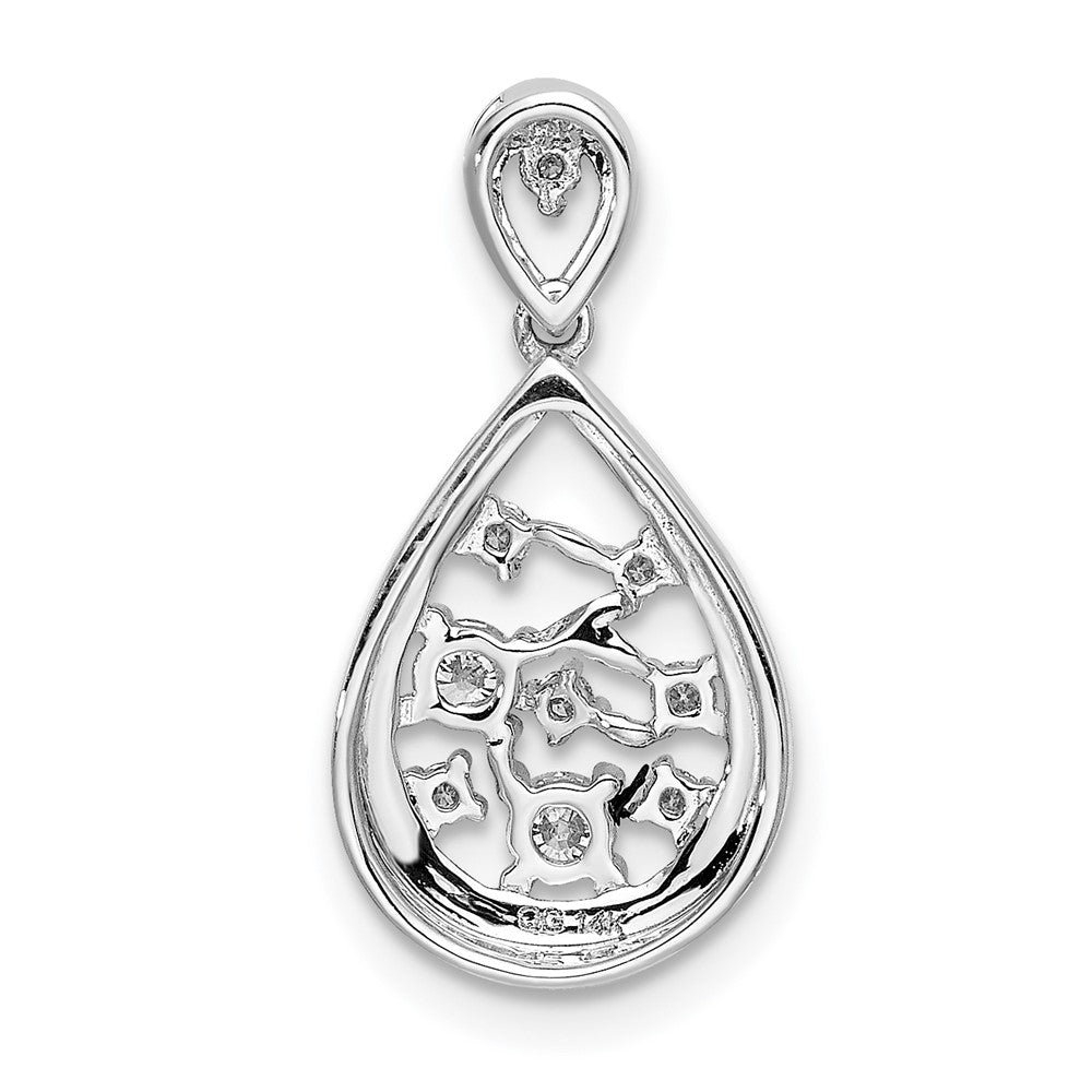 14k White Gold 3/8ct. Diamond Fancy Teardrop Pendant