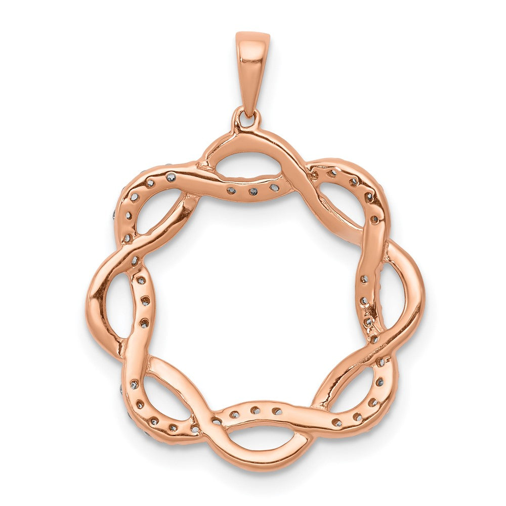 14k Rose Gold 1/5ct. Diamond Twisted Pendant