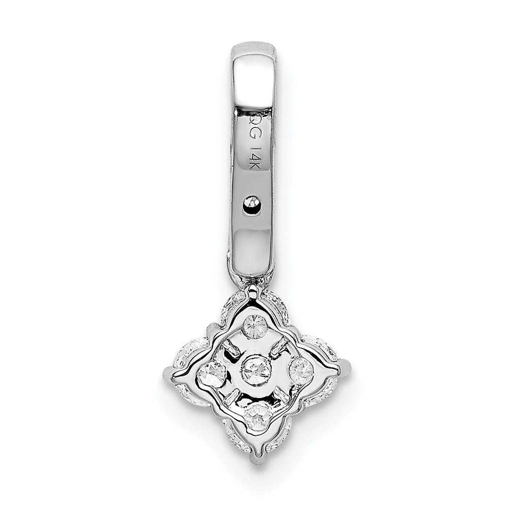14k White Gold 1/2ct. Diamond Slide Pendant