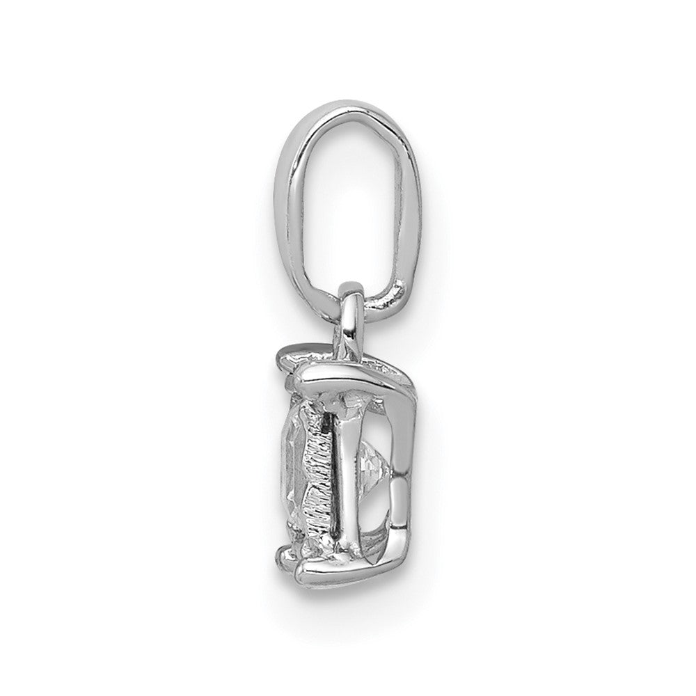 14k White Gold 1/5ct. Diamond Square Pendant