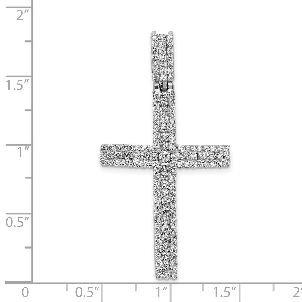14k White Gold 1 1/10ct. Diamond Latin Cross Pendant