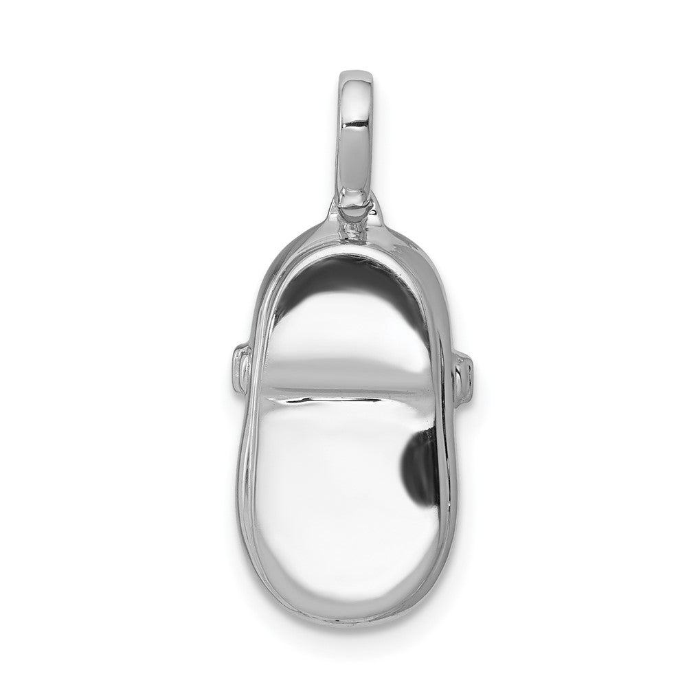 14k White Gold Diamond Girl Shoe Pendant