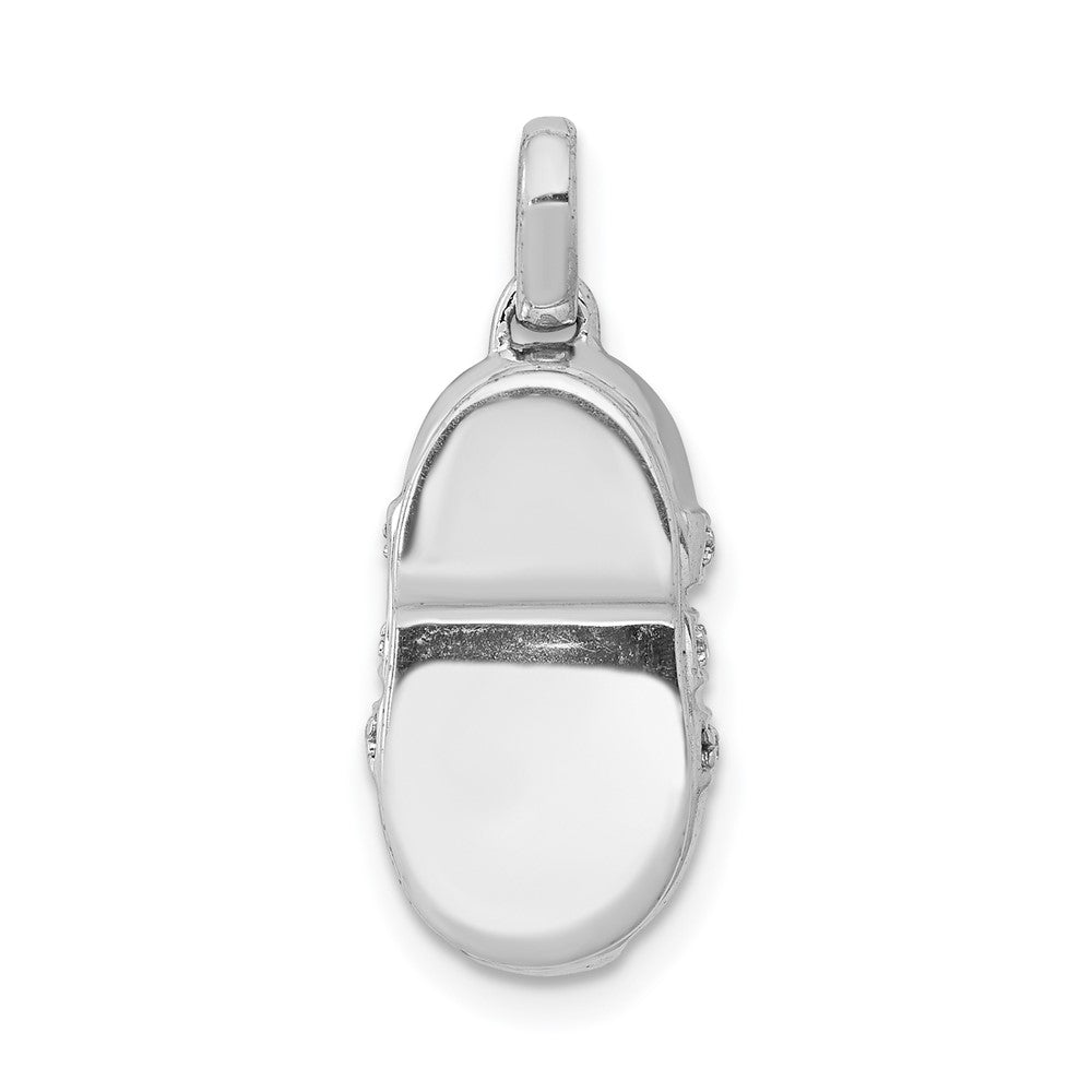 14k White Gold Diamond Boy Shoe Pendant