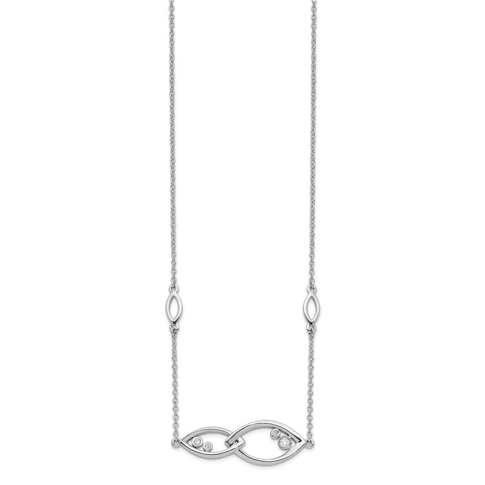 14k White Gold Fancy Dia. 18in Necklace