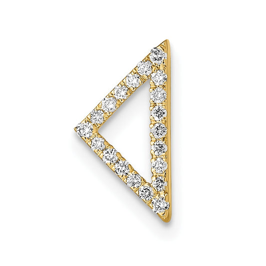 14k Polished Diamond Triangle Chain Slide