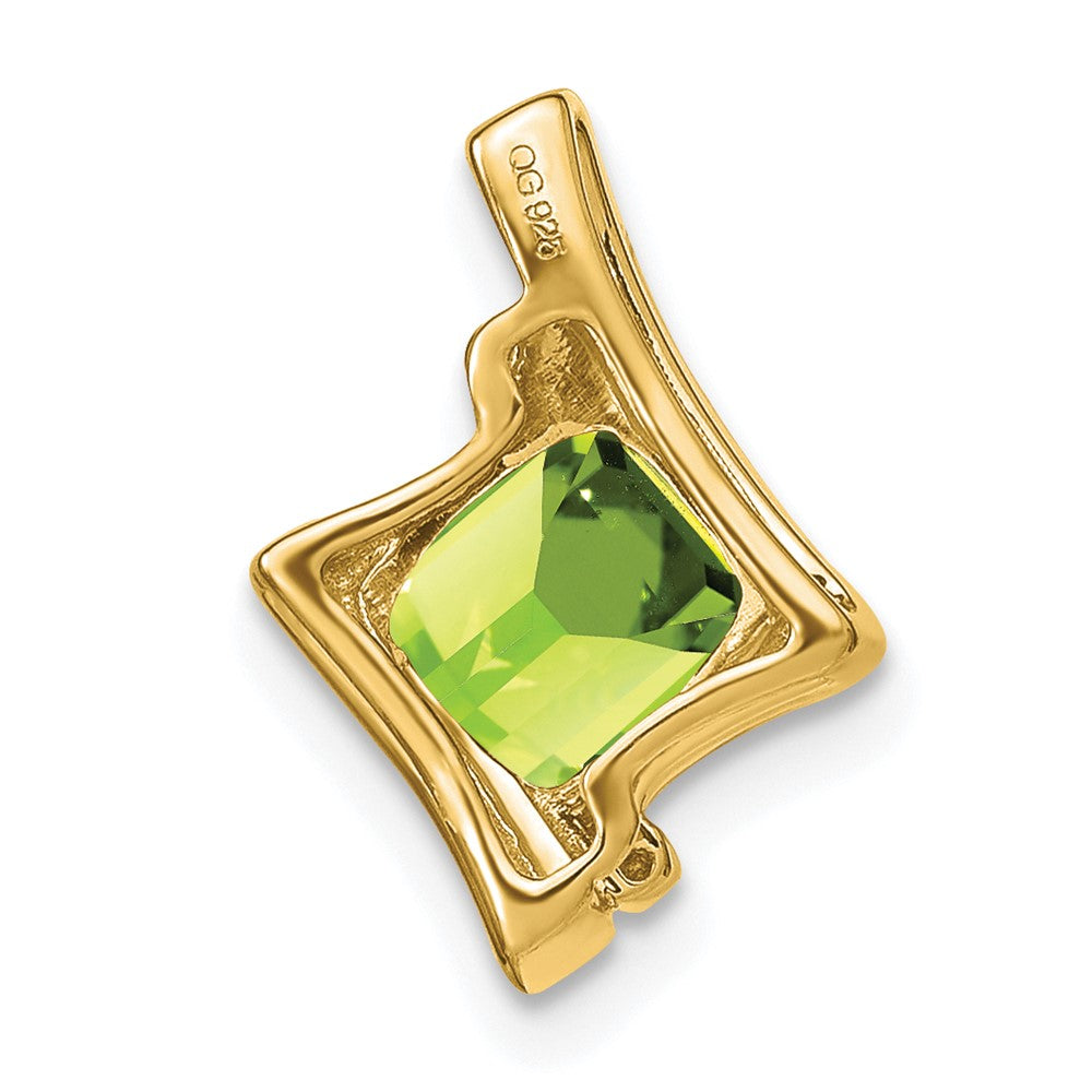 14k Peridot and Diamond Pendant