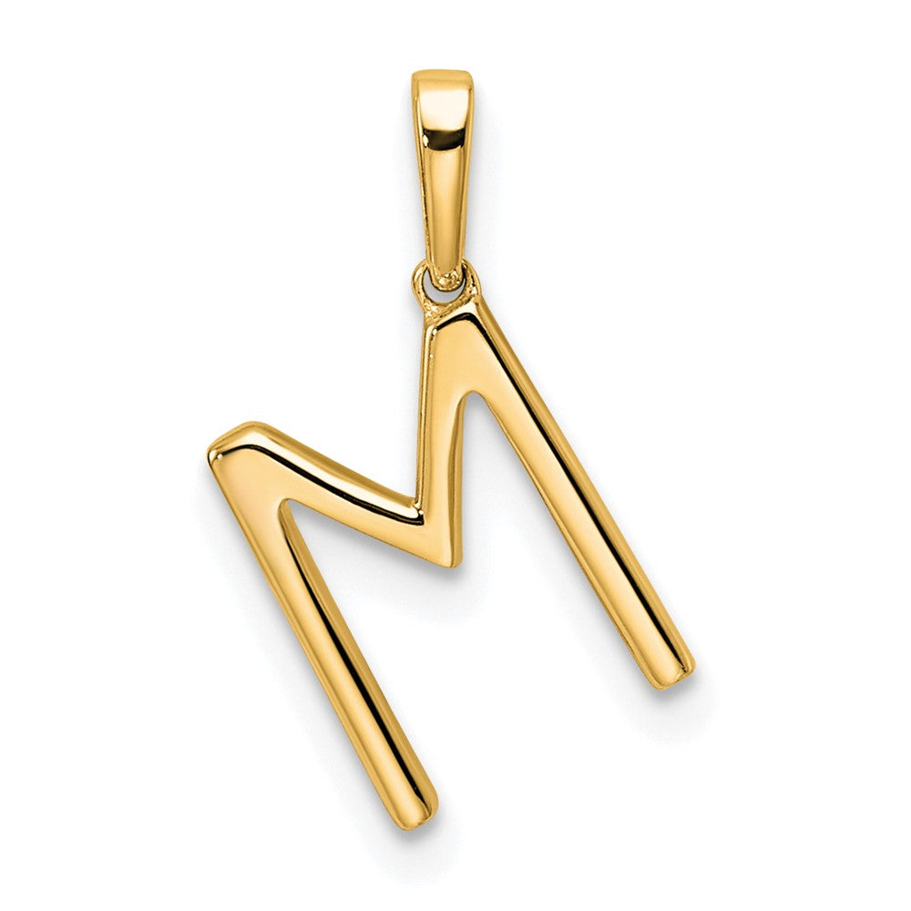 14K Diamond Letter M Initial Pendant