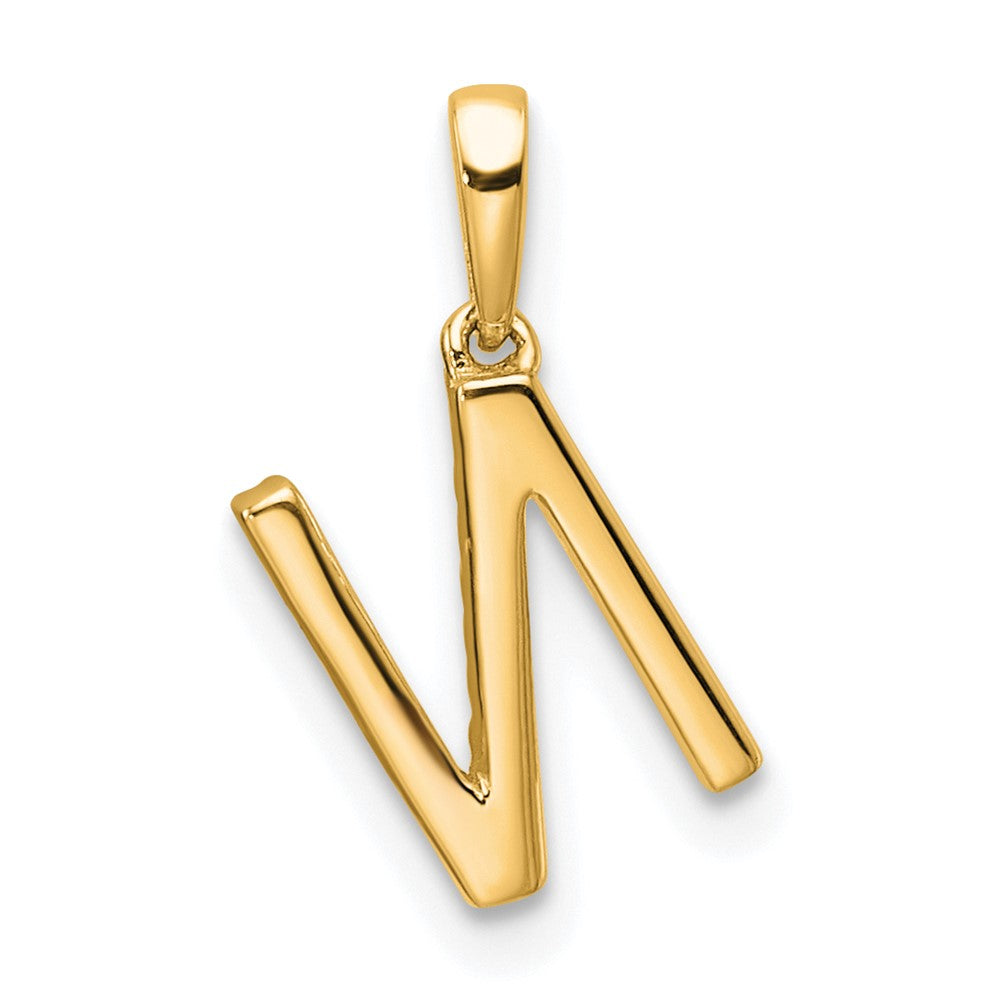 14K Diamond Letter N Initial Pendant