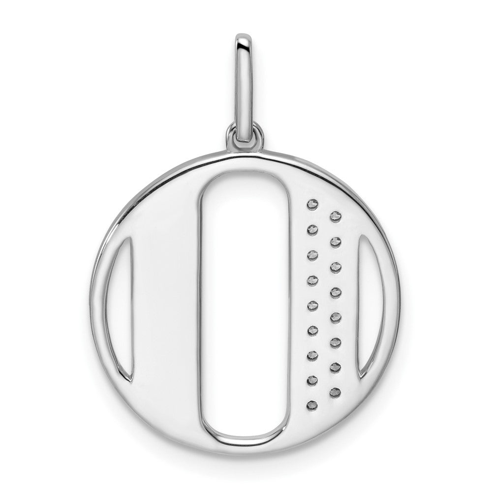 14K White Gold Gatsby Diamond Initial O Charm