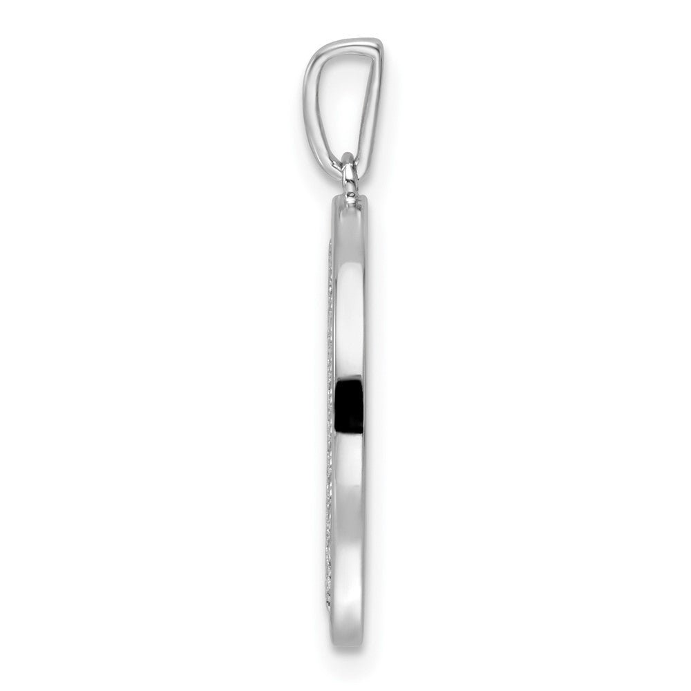 14K White Gold Gatsby Diamond Initial S Charm