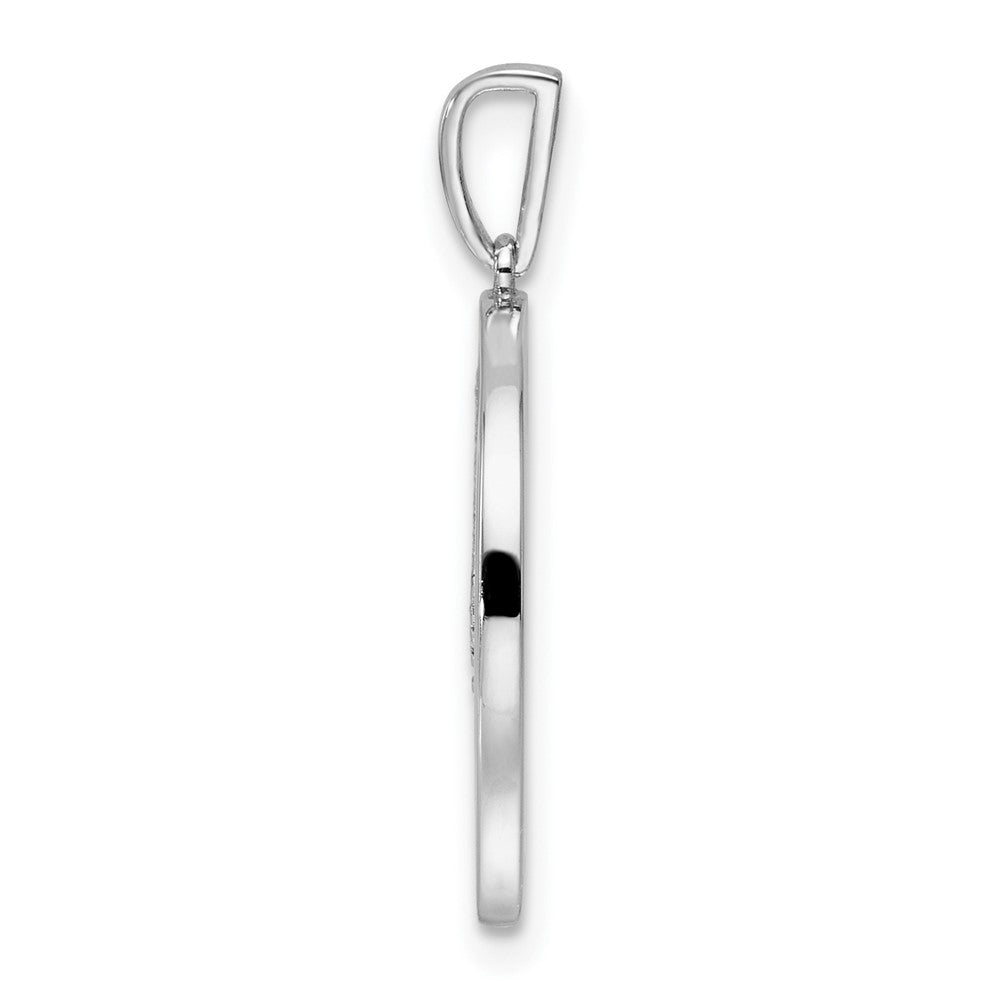 14K White Gold Gatsby Diamond Initial Y Charm
