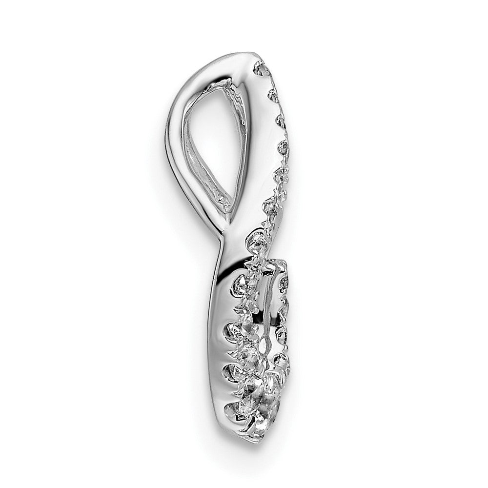 14k White Gold Diamond Pendant
