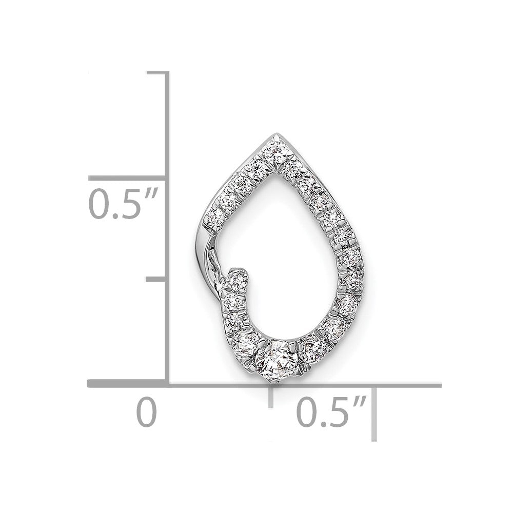 14k White Gold Diamond Pendant