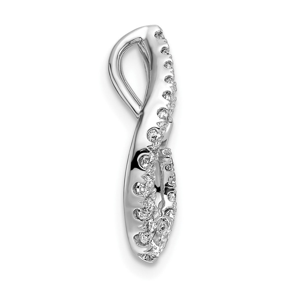 14k White Gold Diamond Pendant