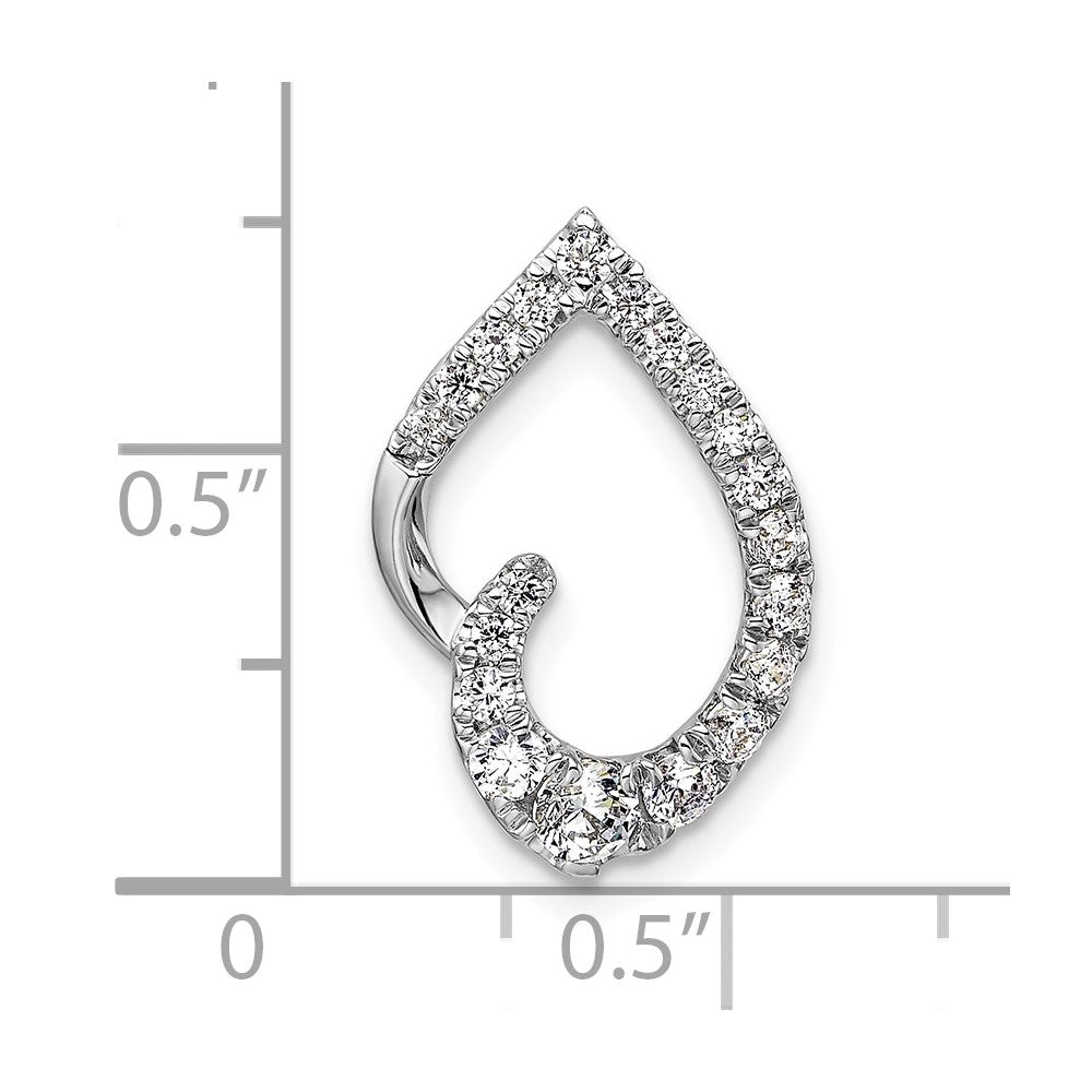 14k White Gold Diamond Pendant