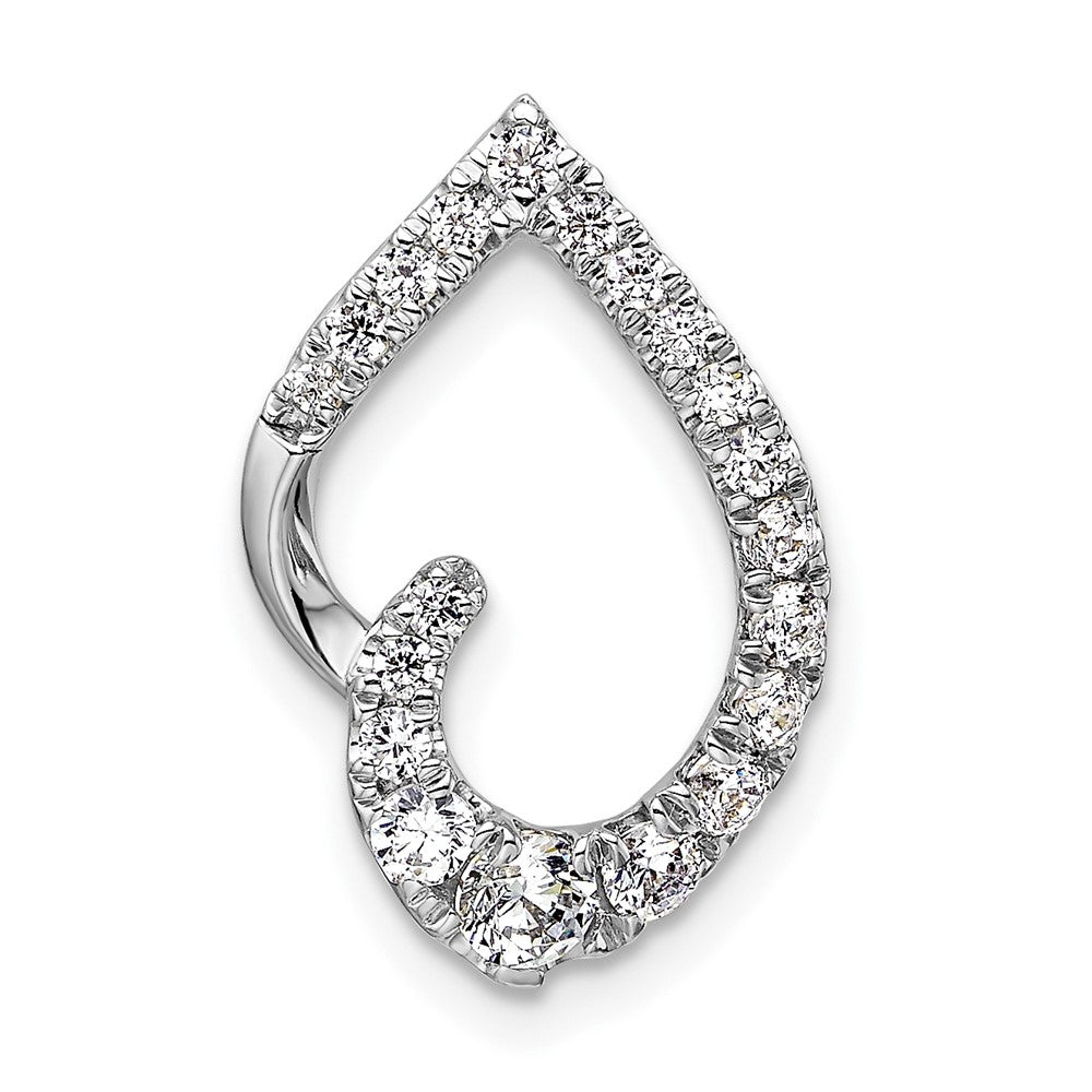 14k White Gold Diamond Pendant