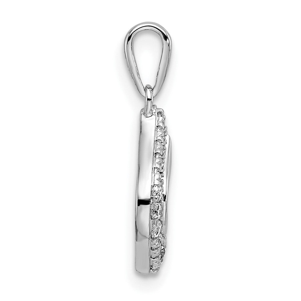 14k White Gold Diamond Pendant