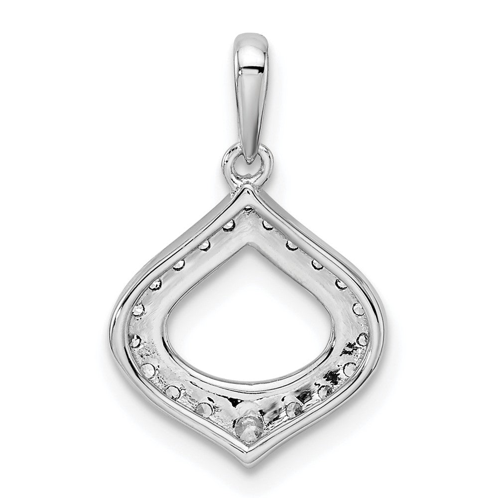 14k White Gold Diamond Pendant