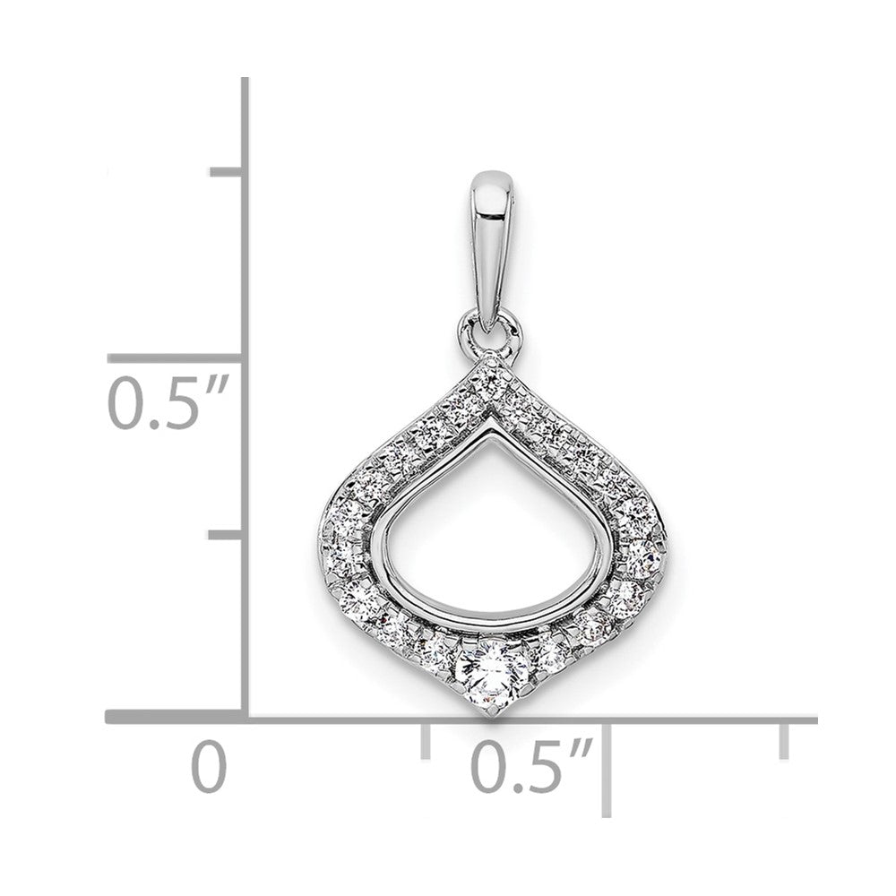 14k White Gold Diamond Pendant
