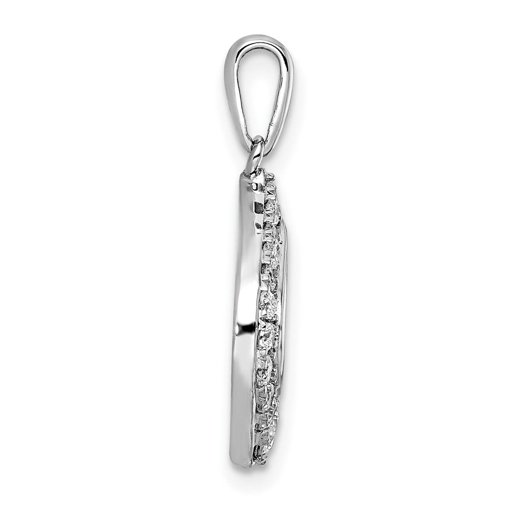 14k White Gold Diamond Pendant