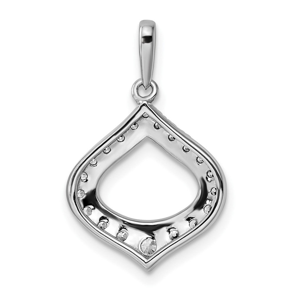 14k White Gold Diamond Pendant