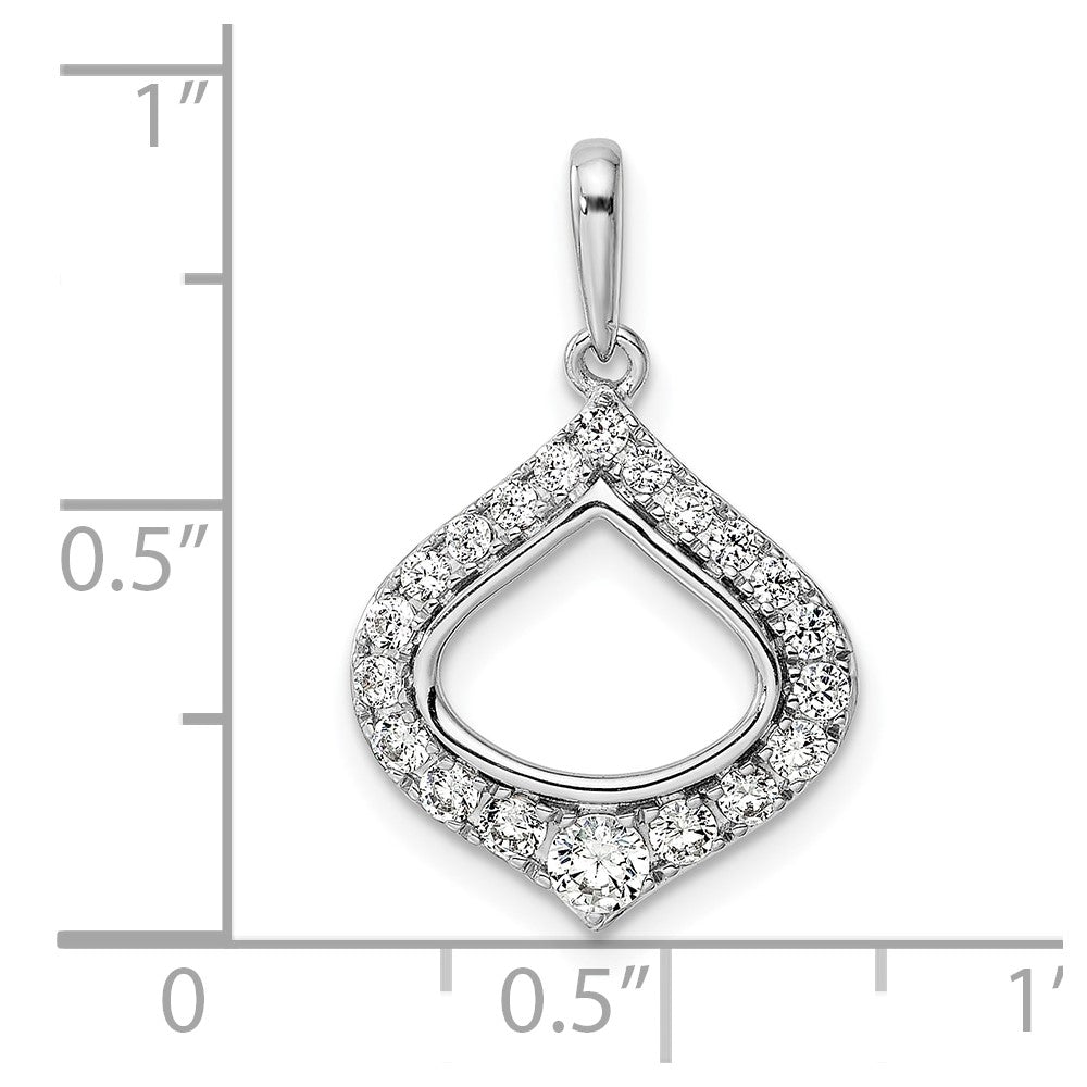 14k White Gold Diamond Pendant