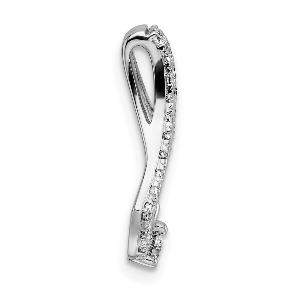 14k White Gold Diamond Pendant