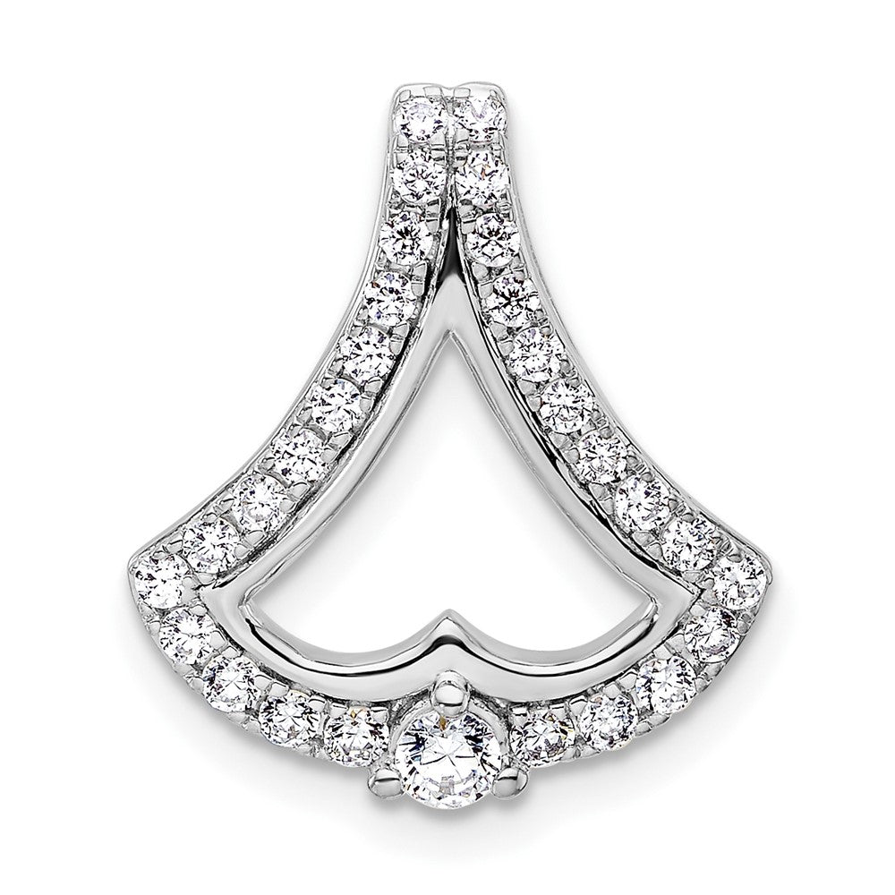 14k White Gold Diamond Pendant