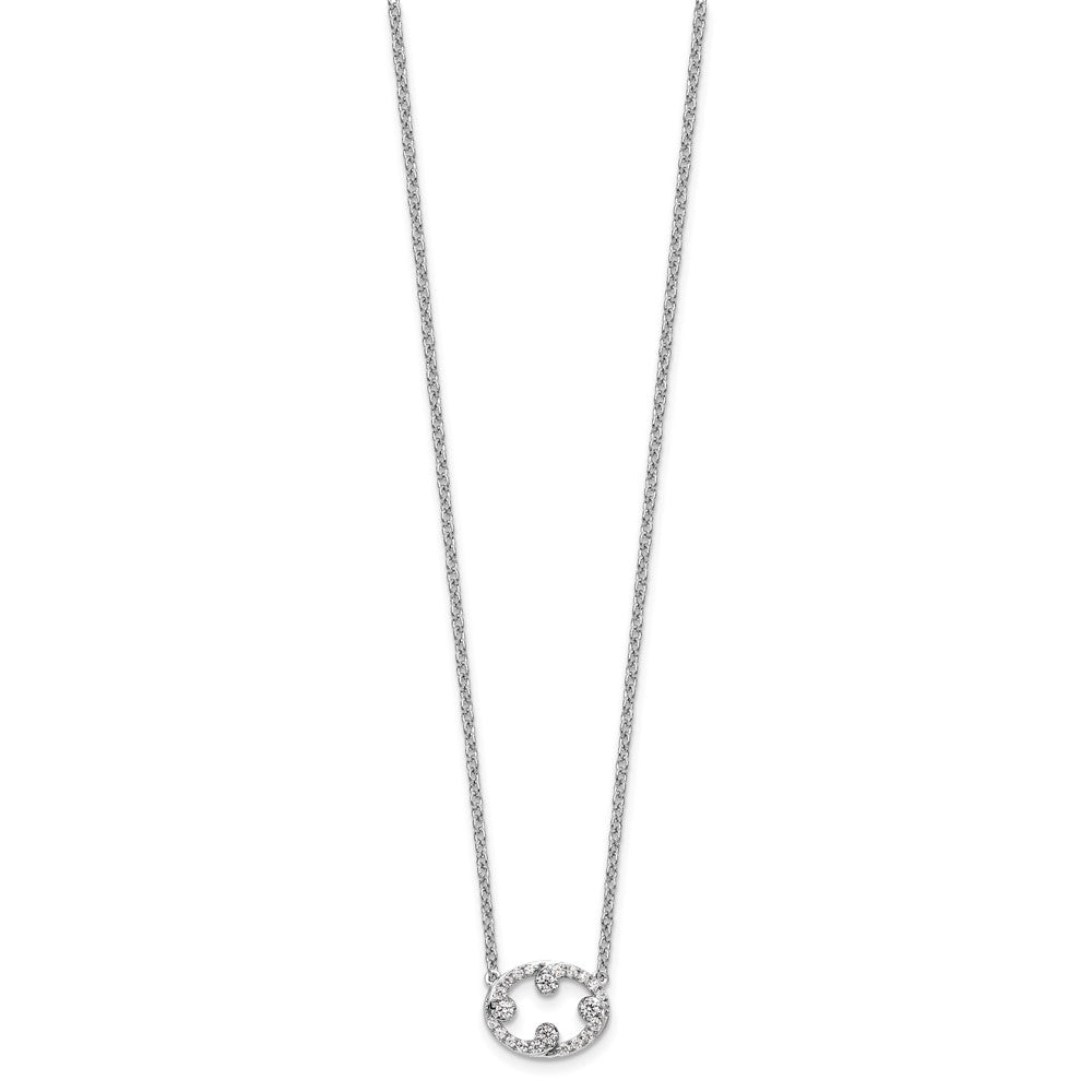 14k White Gold Diamond 18in Necklace