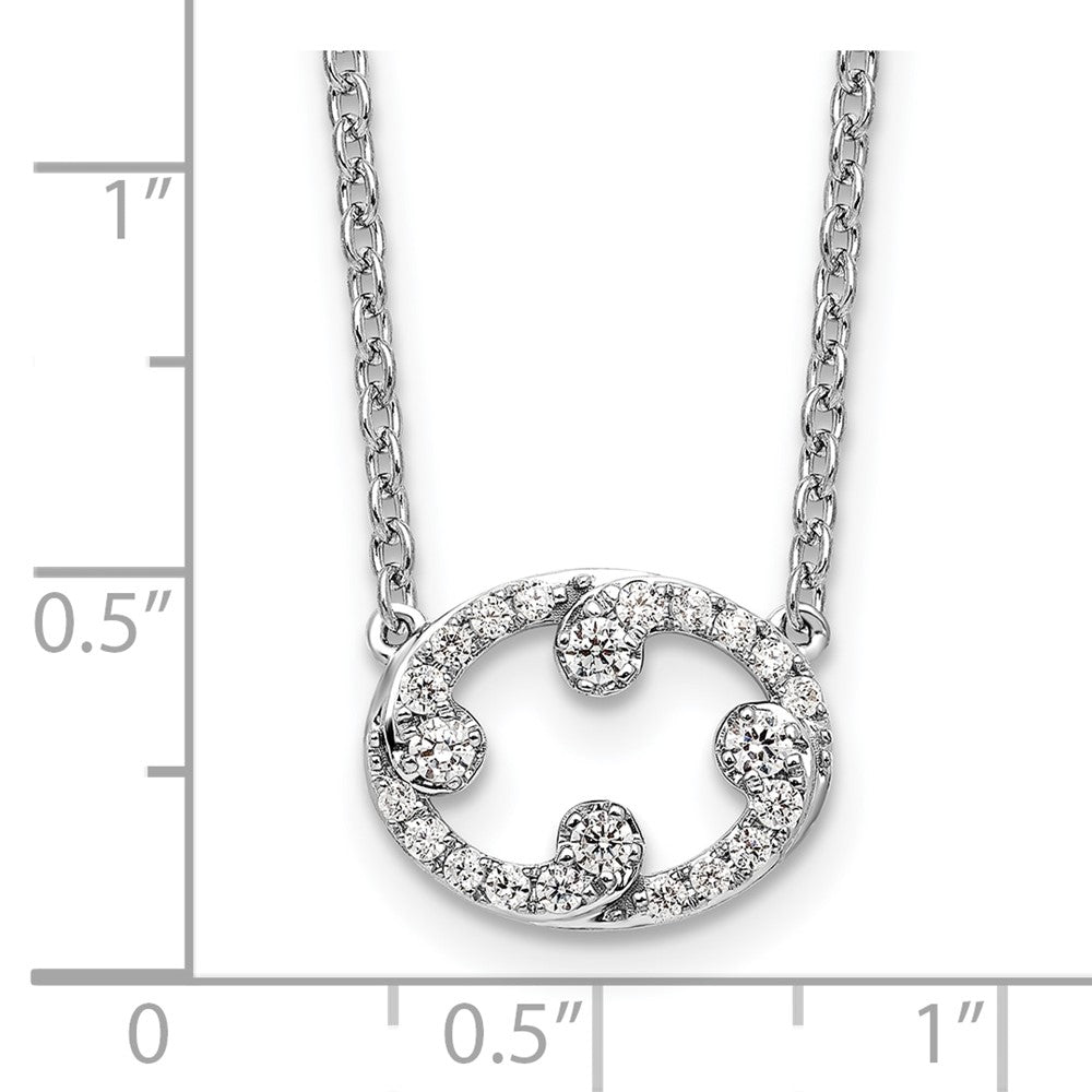 14k White Gold Diamond 18in Necklace