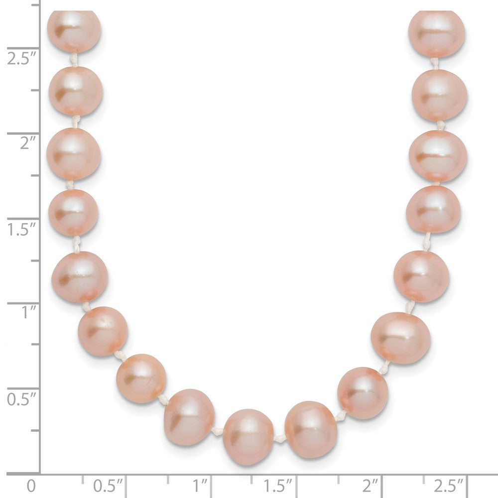 14k 7-8mm Pink Near-Round Freshwater Cultured Pearl 20 inch Necklace