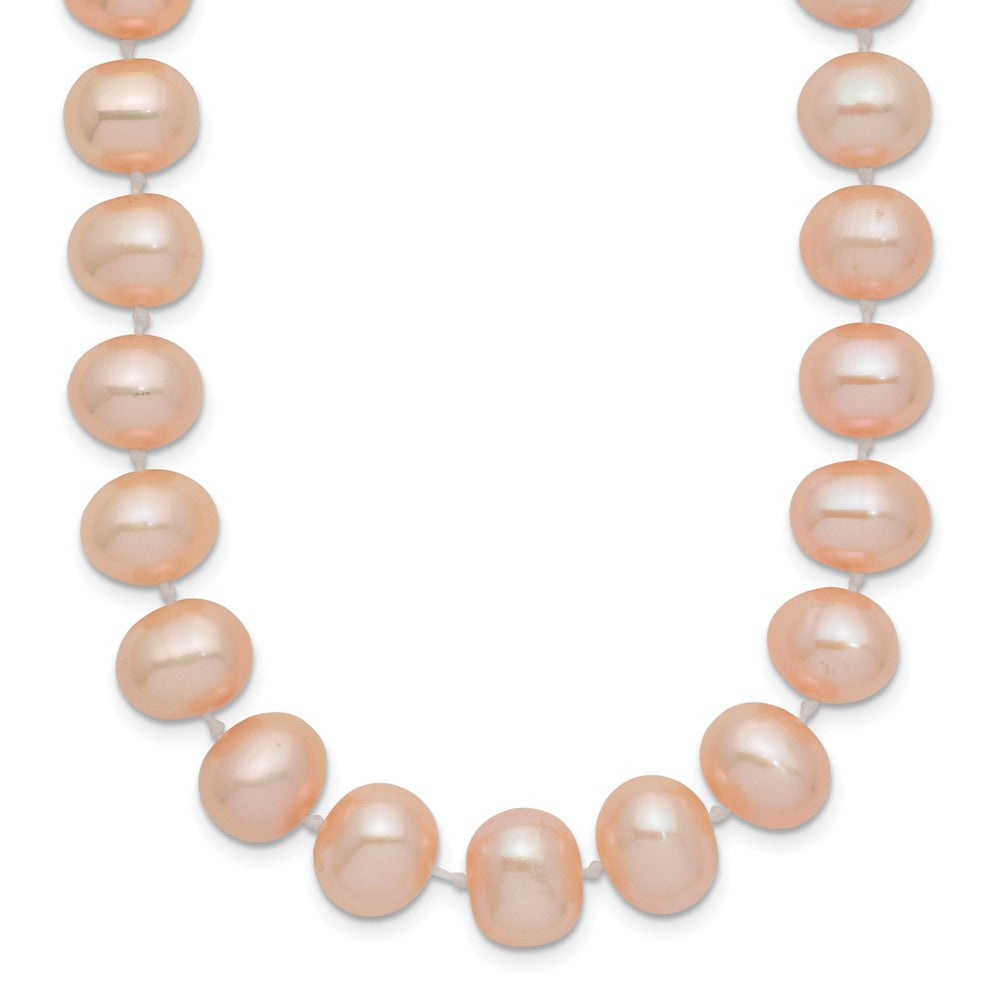 14k 8-9mm Pink Near-Round Freshwater Cultured Pearl 20 inch Necklace