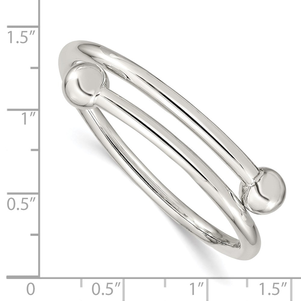Sterling Silver Polished Flexible Bangle Bracelet
