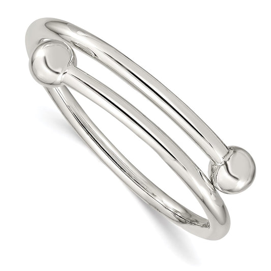 Sterling Silver Polished Flexible Bangle Bracelet
