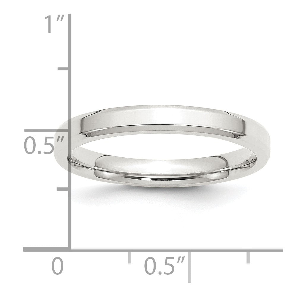 Sterling Silver 3mm Beveled Edge Size 12 Band