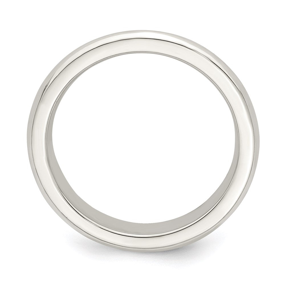 Sterling Silver 4mm Beveled Edge Size 7.5 Band
