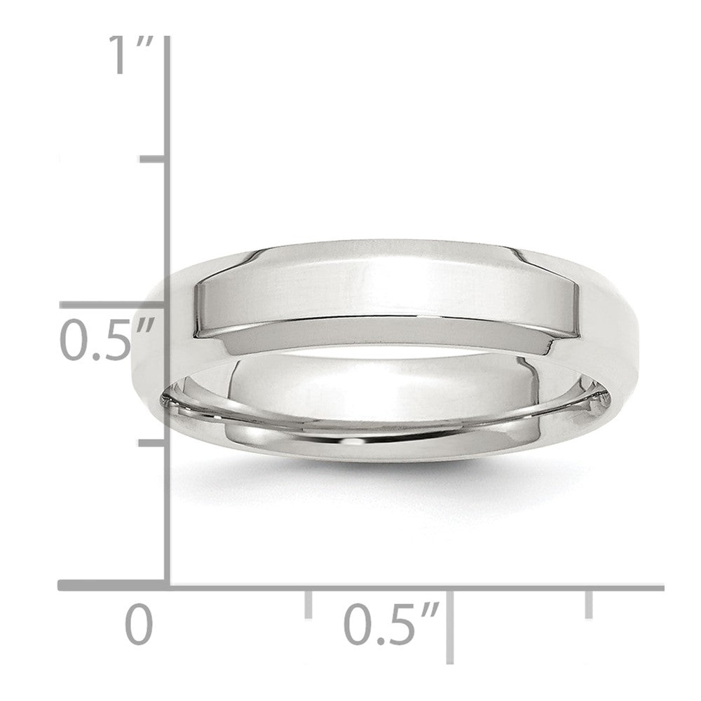 Sterling Silver 5mm Beveled Edge Size 7.5 Band