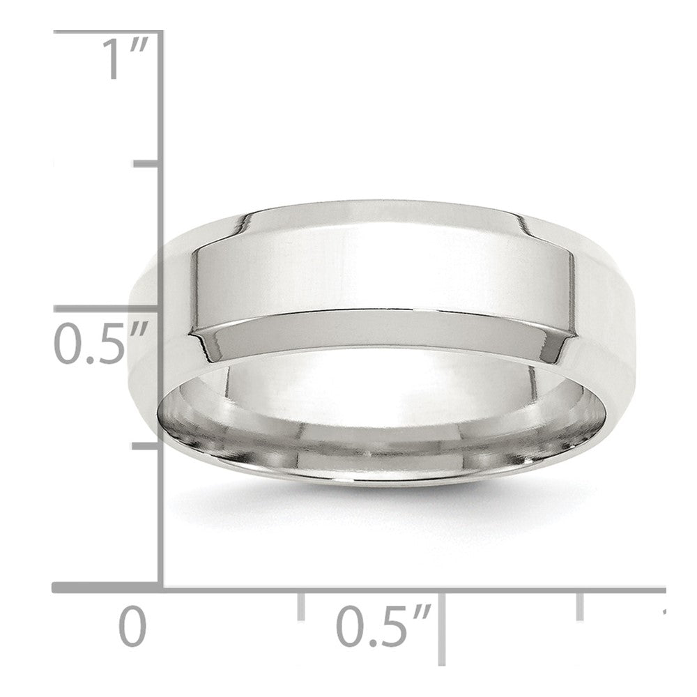 Sterling Silver 7mm Beveled Edge Size 5.5 Band