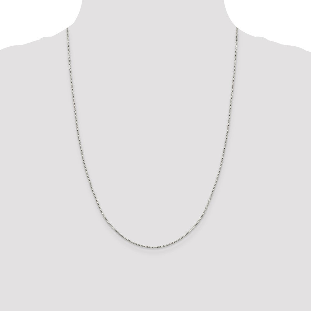 Sterling Silver 1.15mm 8 Sided Diamond-cut Box Chain