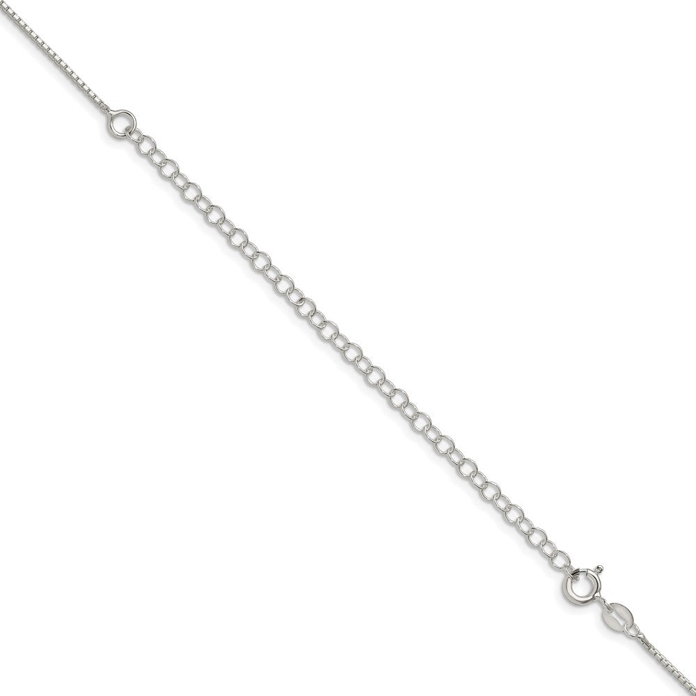 Sterling Silver 1.15mm 8 Sided Diamond-cut Box Chain w/4in ext.
