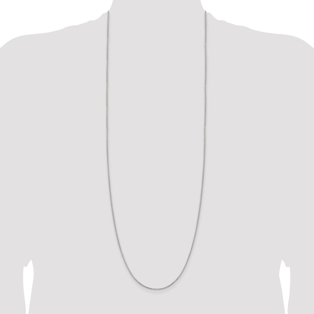 Sterling Silver 1.25mm 8 Sided Diamond-cut Box Chain