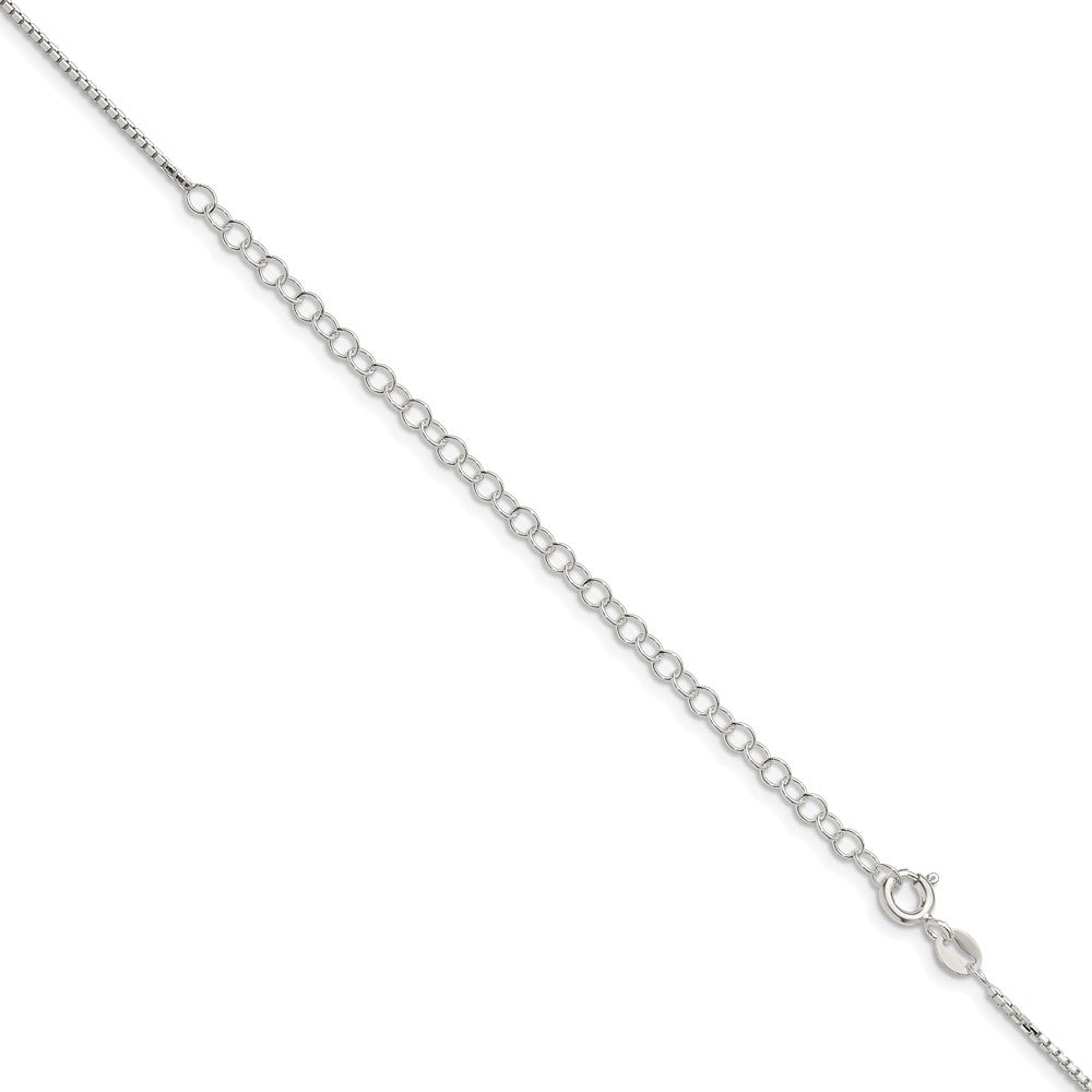 Sterling Silver 1.25mm 8 Sided Diamond-cut Box Chain w/4in ext.