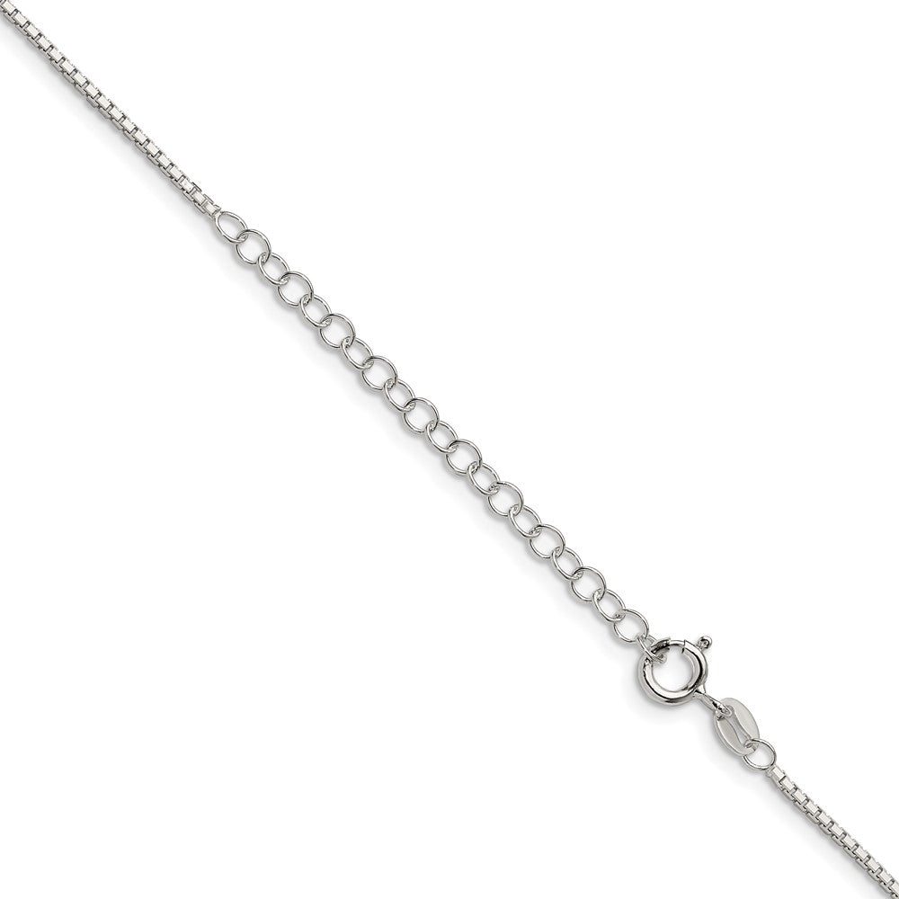 Sterling Silver 1.35mm 8 Sided Diamond-cut Box Chain w/2in ext.