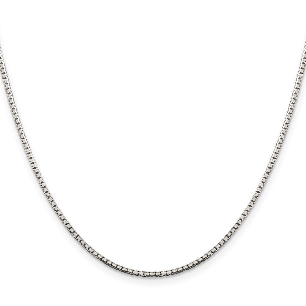 Sterling Silver 1.5mm 8 Sided Diamond-cut Box Chain w/2in ext.