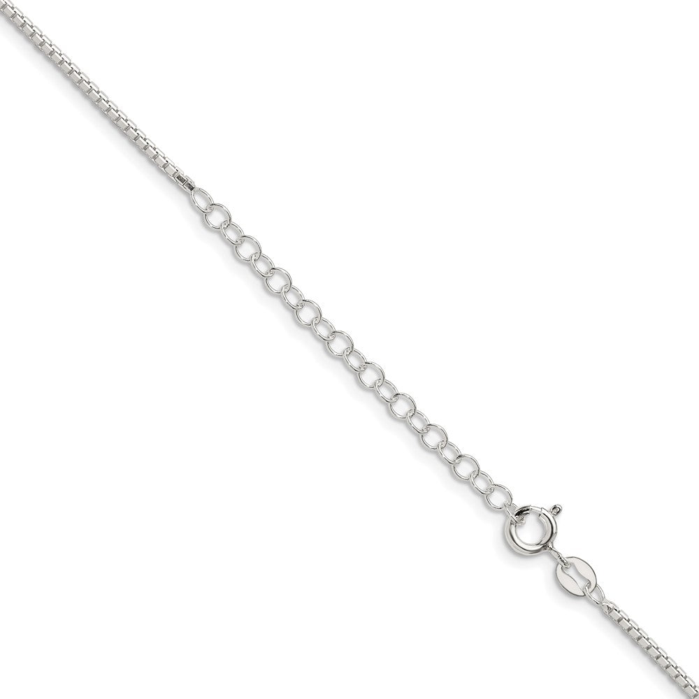 Sterling Silver 1.5mm 8 Sided Diamond-cut Box Chain w/2in ext.